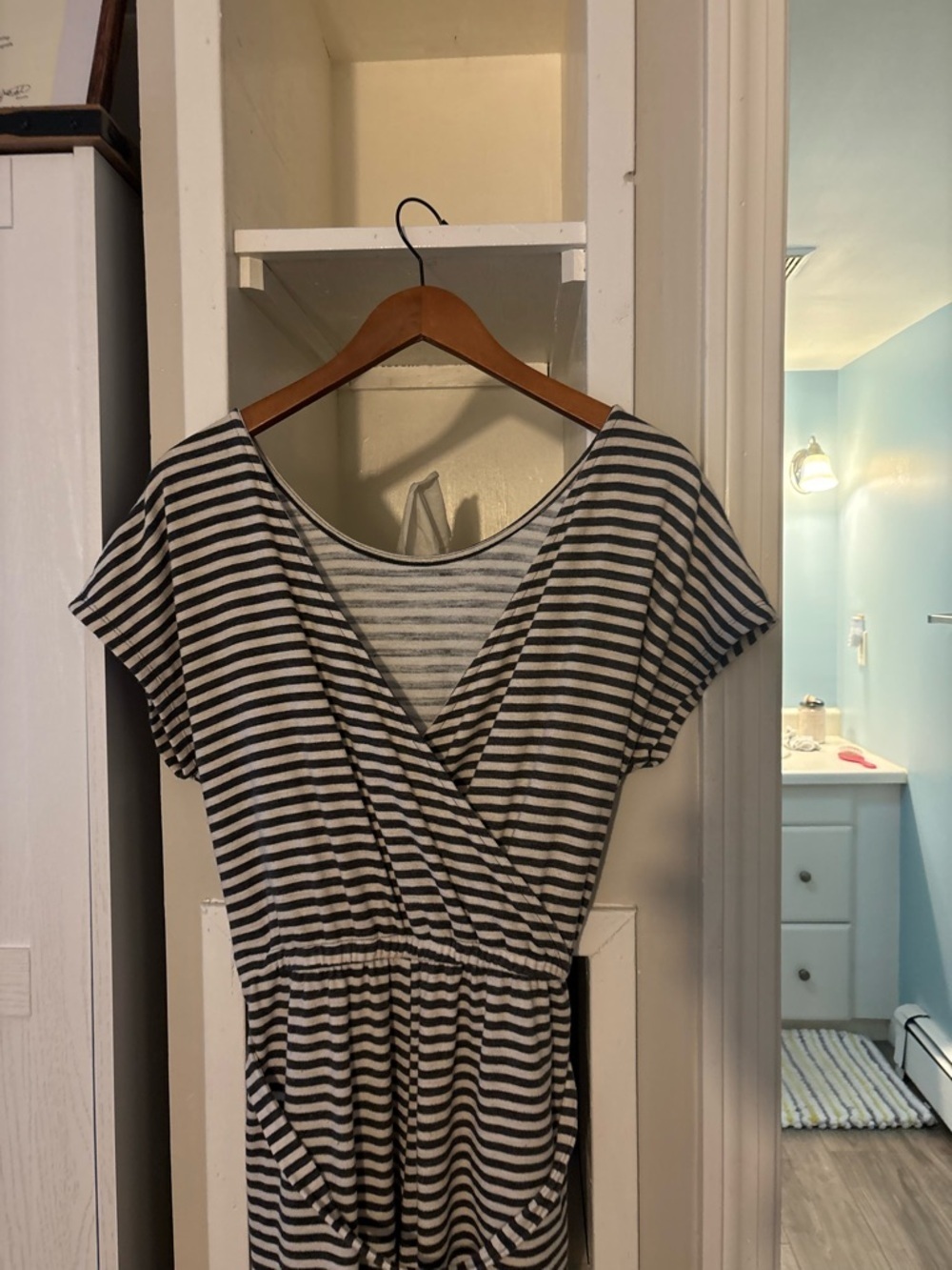 Old Navy Black and White Striped Tank Maxi Dress - Picture 7 of 7